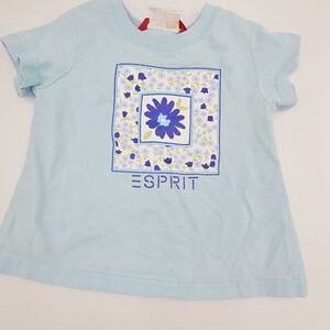 Esprit Light Blue Kids T-Shirt Vintage 90s